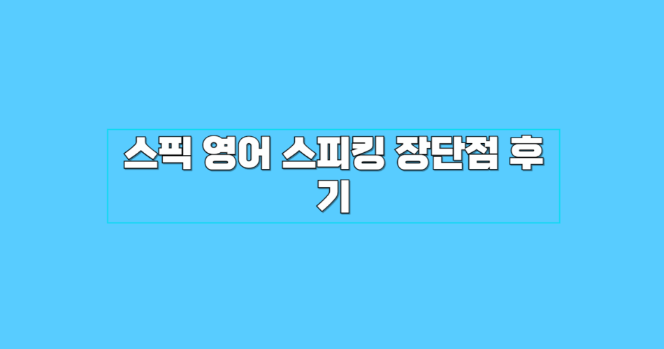 스픽 후기